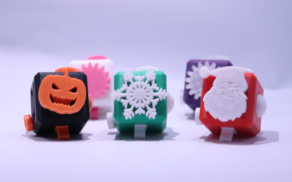 CraftFidgets Seasonal Editions - Halloween and Winter Themed Fidget Cubes